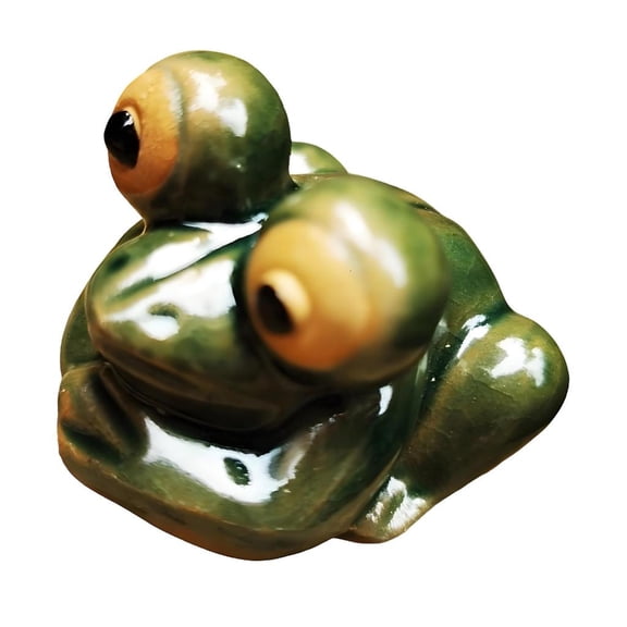 Yihuala Set of 1Pc/2Pcs Ceramic Treefrog Decors With Detailed Large Eye For Room and Bookshelves Display