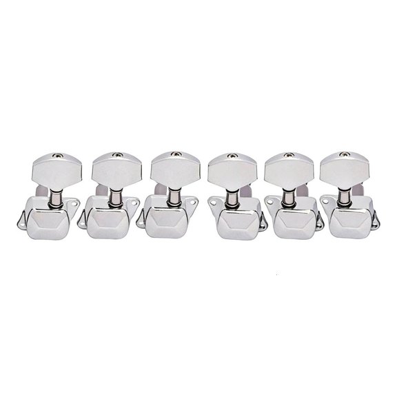 Yihuala Set of 6 Fully Enclosed Machine Heads Metal Texture for Acoustic Guitar and Ukulele Ergonomic Design Easy Installation