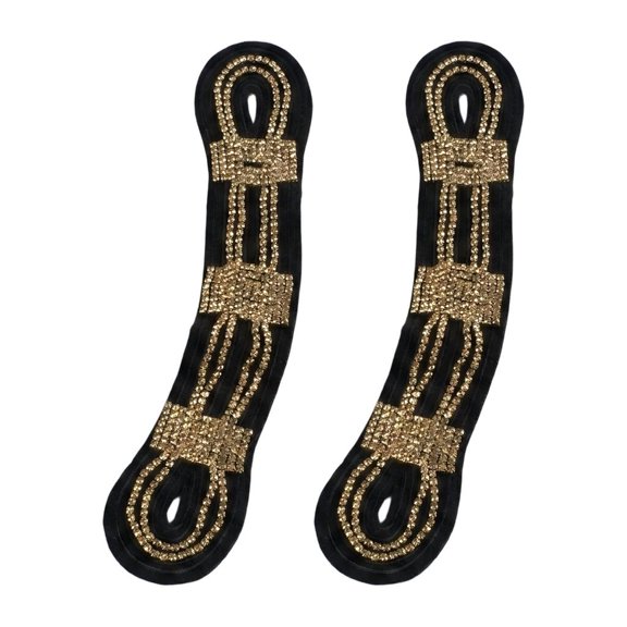 Yihuala Shimmering Rhinestones Clothing Decorations 2Pcs Peels And Stick Embellishments For Dance Costumes And Accessories