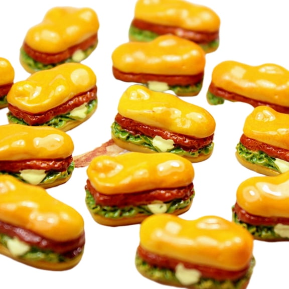 Yihuala Simulation Hamburger Model Figurine Role-Play Activity Center Kitchen Toy