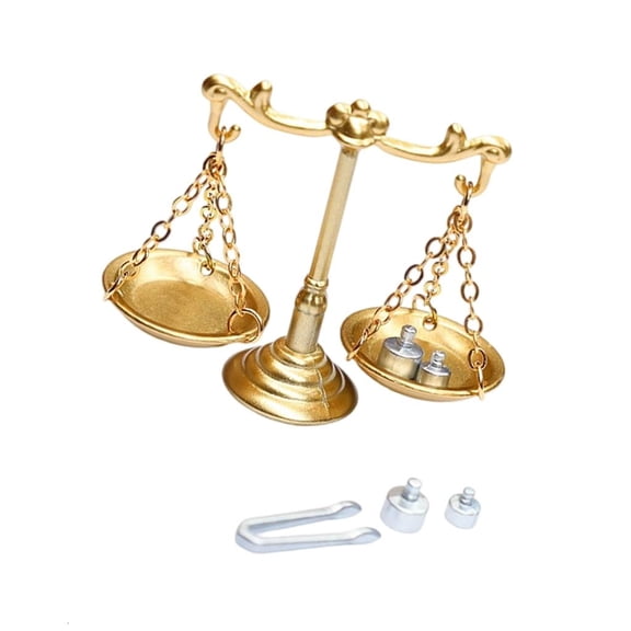 Yihuala Small Antique Balance Scale Model Figure For 1/6 1/12 Doll House Accessories Realistic Miniature Item Scene Setting