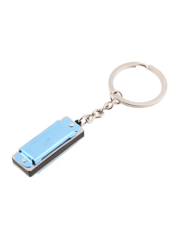 Small Harmonica Keychain,Special 8 Tone 4 Holes Harmonica Keychain Harmonica Keyring Keys Holder Bag Pendant Musical toy