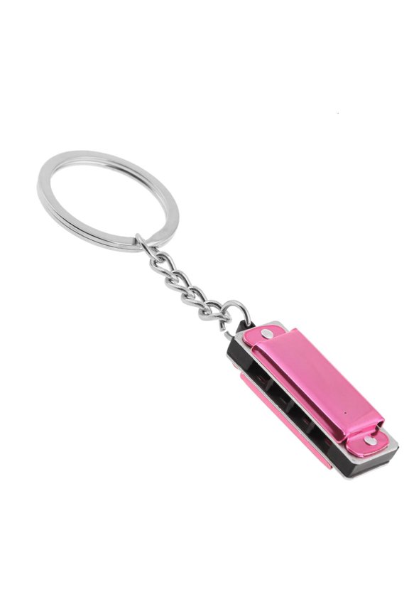 Small Harmonica Keychain,Special 8 Tone 4 Holes Harmonica Keychain Harmonica Keyring Keys Holder Bag Pendant Musical toy