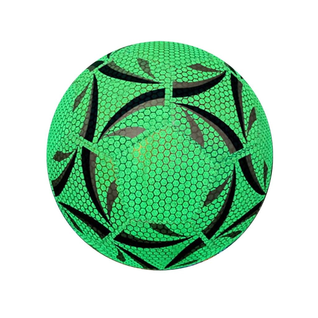 Yihuala Soccer Ball Light Up Reflective Football Holographics Reflective Football Indoor and Outdoor Training Ball
