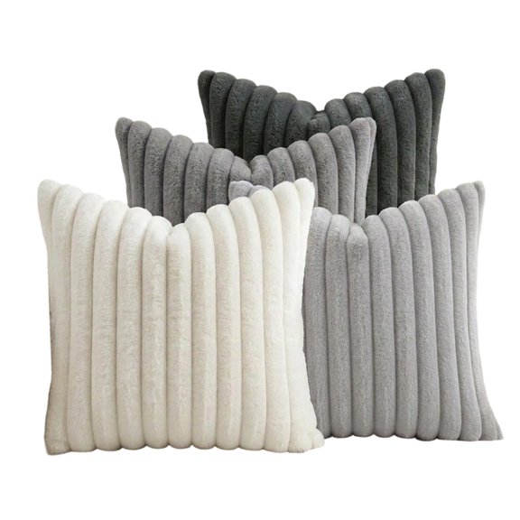 Yihuala Soft Face Throw Pillowcase Set of 4, 45 x 45 cm Indoor Style