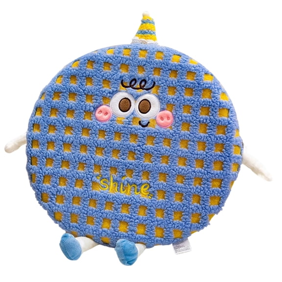 Yihuala Soft Lamb Wool Memory Foam Seat Cushion Cartoon Nonslip Bottom Home Office Use