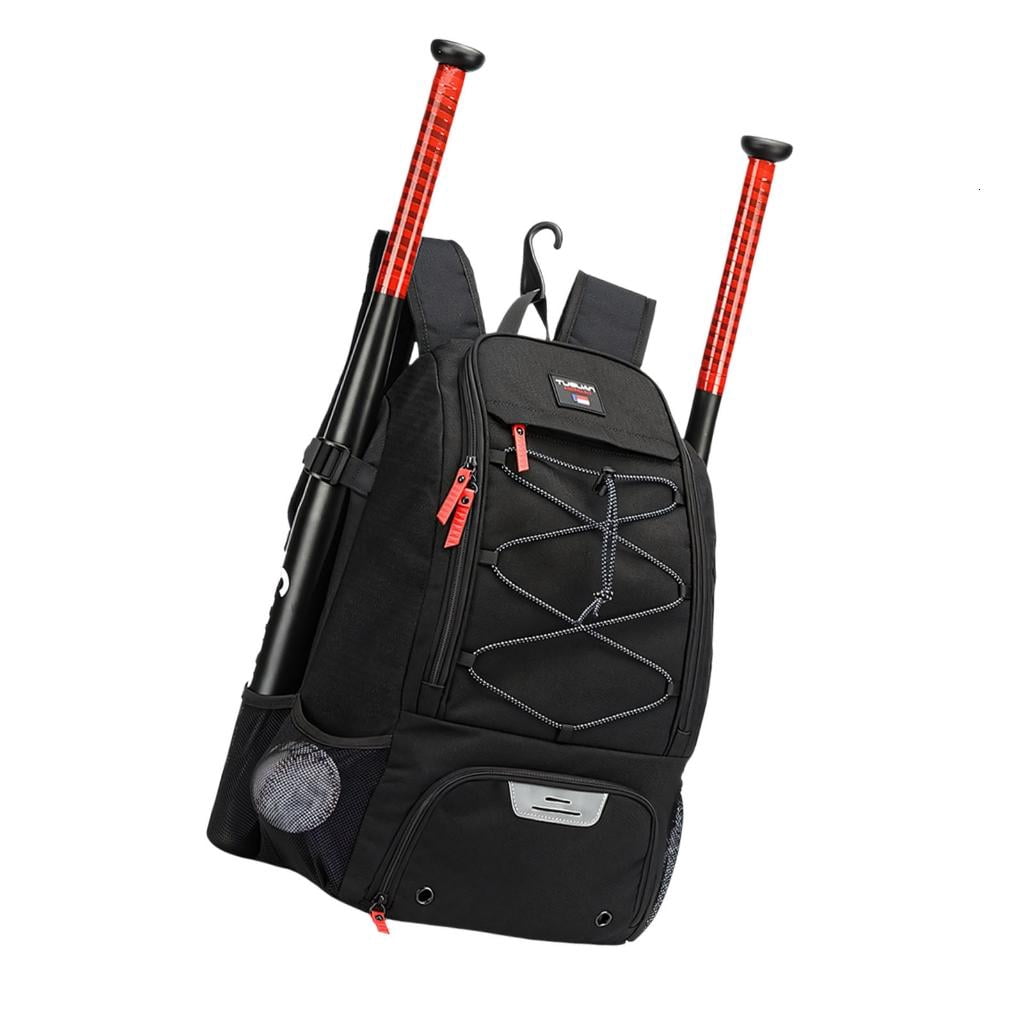 Yihuala Spacious Baseball Backpack Including Separate Shoe Compartment And Side Bat Holders Great For Players And Coaches Needin