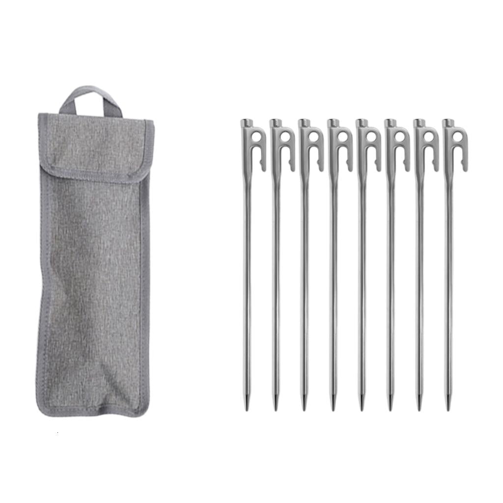 Yihuala Stainless Steel Tent Stake Heavy Duty Peg with Bag for Camping, Beach, Canopies & Outdoor Anchors