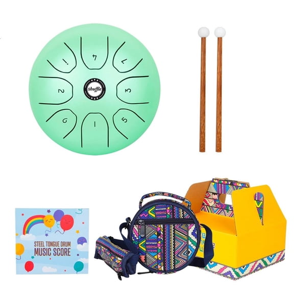 Yihuala Steel Tongue Drum 5.5In 8 Notes Ethereal Drum Tone C Keys Handpan Drum Percussion Musical Instrument with Drumstick
