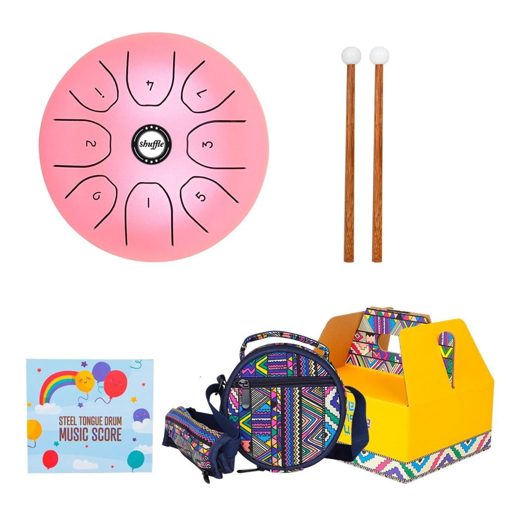 Yihuala Steel Tongue Drum 5.5In 8 Notes Ethereal Drum Tone C Keys Handpan Drum Percussion Musical Instrument with Drumstick
