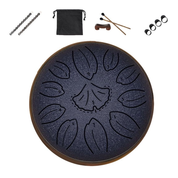 Yihuala Steel Tongue Drum 6 inch 11 Notes Musical Percussion Instrument,Tongue Drums Musician for Family and Friend