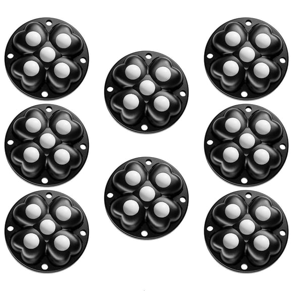 Yihuala Stick On Triple Ball Bearing Casters Tool Less Installation For Home Furniture Kitchen Appliances 8pcs