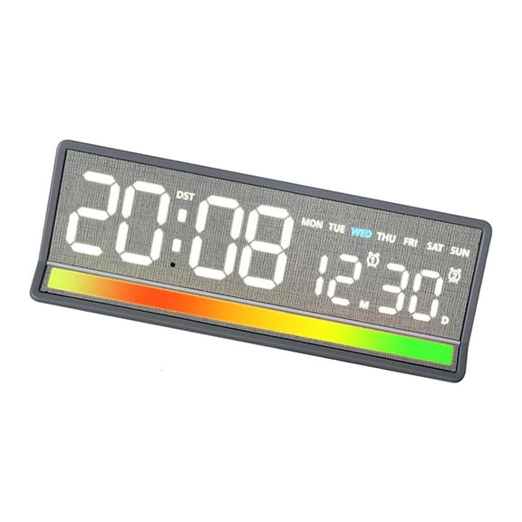 Yihuala Stylish Sound Activated Illuminates Digital Alarm Clock with ABS Body Dynamic Rainbows Lighting Effect