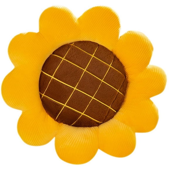 Yihuala Sun Flower Throw Pillow Soft Flower Patterned Couch Pillow Comfort Large Yellow Supportive Floor Pad for Sofas