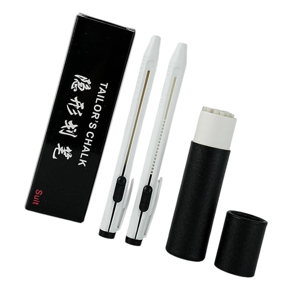 Yihuala Tailor Chalk Pen with Refills Press Action Fabric Marker Pen for Fabric Marking