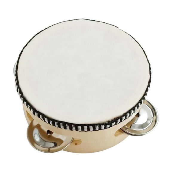 Yihuala Tambourine Hand Held Drum Single Row Tambourines with Metal Bells Drum Hand Percussion for Adults Party