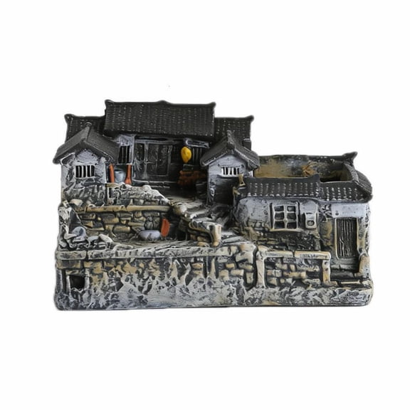 Yihuala Traditional Chinese Miniature Resin Village House Model For Bonsais Garden Display And Photography Background Setups