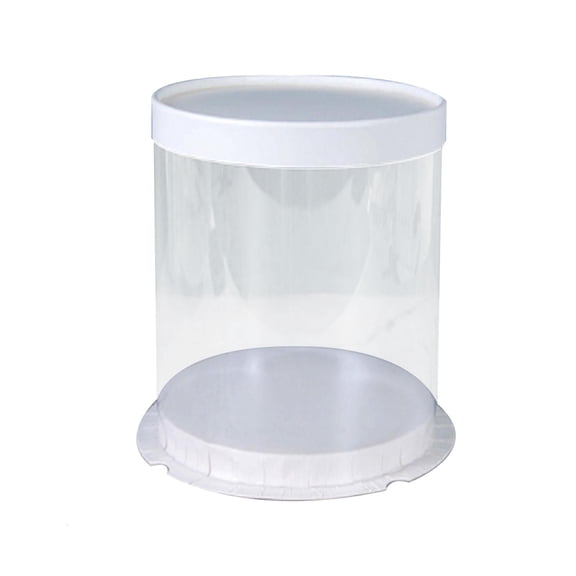 Yihuala Transparent Round Box Cake Boxes Birthday Wedding Dessert Wrapping for Case for Home Festival Ceremony Party Packag