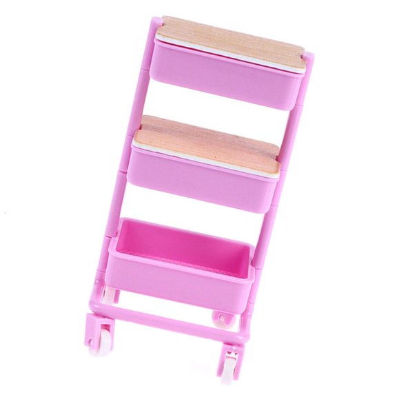 Yihuala Trolley Model Dolls House Miniature Pretend Play Accessories Life Scene Role Play Hobby Collection