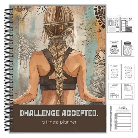 Yihuala Undated 90 Day Workout Goal Planner With Weekly Habits Trackers Thick Acid Frees Smooth Paper Fitness Journal Notebook