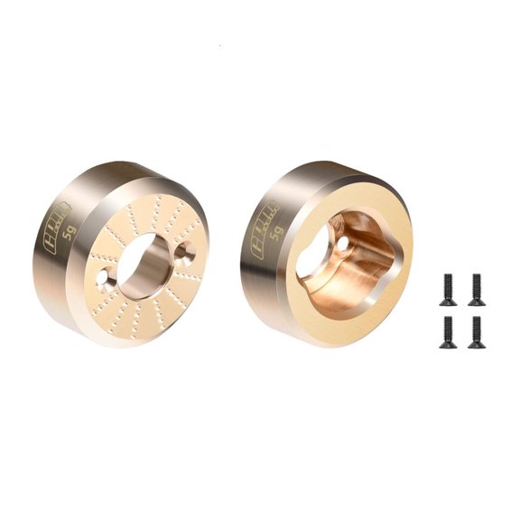 Yihuala Upgrade Brass Weight Wheel Weights for 1/30 Scale Remote Control Crawlers Models Enhancing