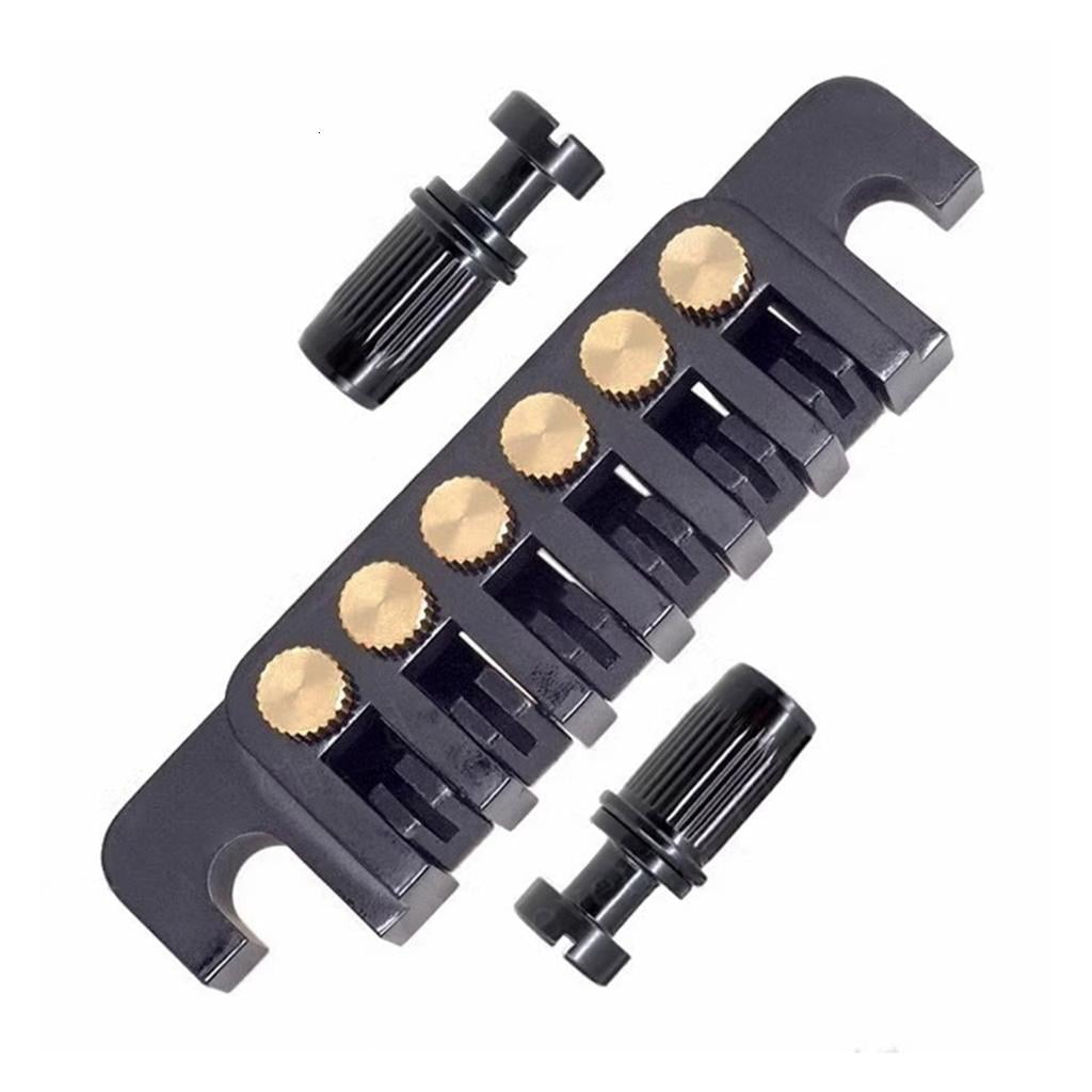 Yihuala Vintage Bridge Tailpiece with Fine Tuners Studs Guitar Stop Tailpiece Electric Guitar Replacement Parts