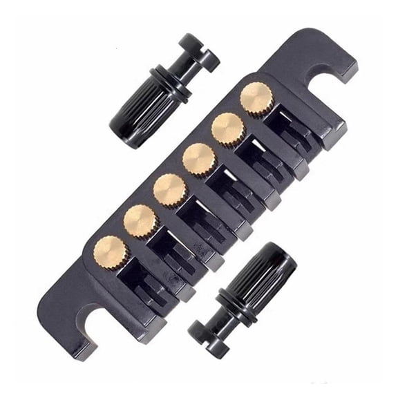 Yihuala Vintage Bridge Tailpiece with Fine Tuners Studs Guitar Stop Tailpiece Electric Guitar Replacement Parts