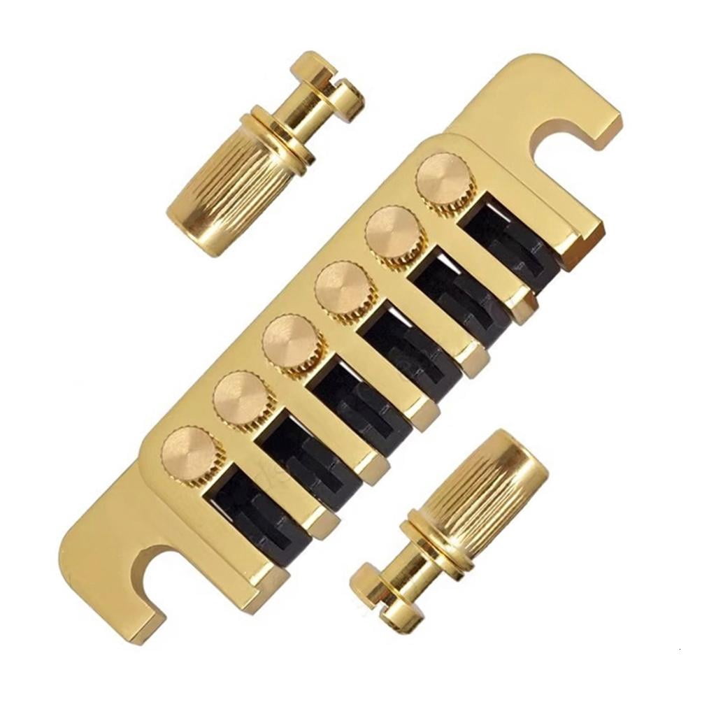 Yihuala Vintage Bridge Tailpiece with Fine Tuners Studs Guitar Stop Tailpiece Electric Guitar Replacement Parts
