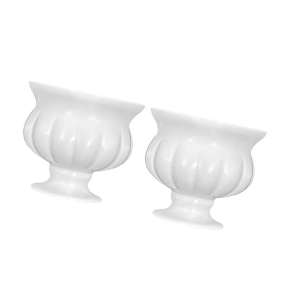 Yihuala Wall Mounted Half Vases White Unique Wall Hanging Flower Pots for Home Offices Cafe Diys Oil Painting Props Easy to Inst
