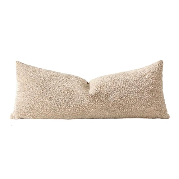 Yihuala Warm Interlaced Soft Lumbar Pillow Cover In Breathable Polyester With Neutral Color Preferences