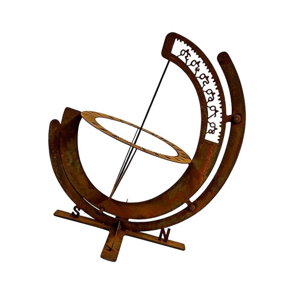 Yihuala Weathered Armillary Sculpture for Shelf and Desk Display, Metal Accent for Office Shelf, Bookcase, Entry Table, Study Desk Use, Home Study