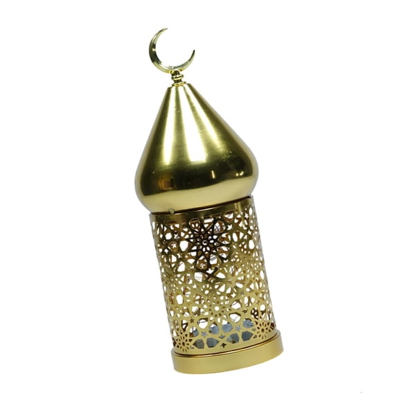 Yihuala Wrought Iron Hollowed Out LED Moroccans Lamp With Beautiful Shadows Projection Effect Battery Operated Ramadans Lamp