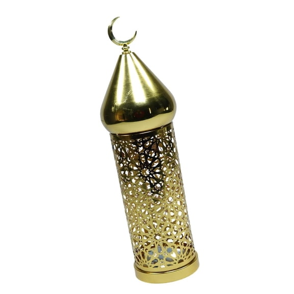 Yihuala Wrought Iron Hollowed Out LED Moroccans Lamp With Beautiful Shadows Projection Effect Battery Operated Ramadans Lamp