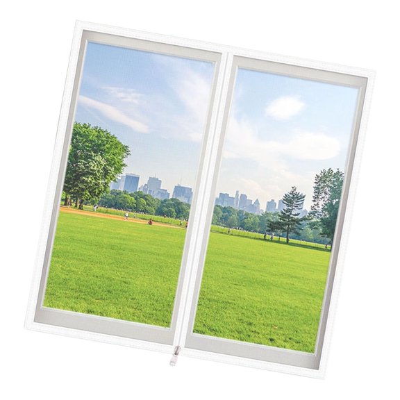 Yihuala Zippered Window Screen Panel for Renters and Home Airflow, 100 x 120 cm