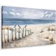 thumbnail image 1 of Yihui Arts Beach Canvas Wall Art with Hand Painted Textured, 1 of 7