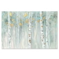 thumbnail image 1 of Yihui Arts Forest Paintings Birch Tree Canvas Wall Art with Gold Foil Ready to Hang 48"x36", 1 of 5