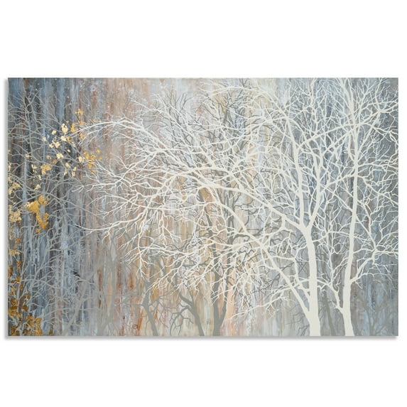 Yihui Arts White Tree Landscape Artwork for Bedroom Bathroom Home Office Living Room Decorations