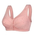 thumbnail image 1 of Yijfswar Bras for Older Women No Underwire Soft Breathable Everyday Bra Wireless Senior Front Snap Closing Bra, Size XL, 1 of 9