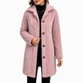 thumbnail image 1 of Yijfswar Cardigan for Women Hooded Long Fleece Jacket Button Down Outerwear, 1 of 5