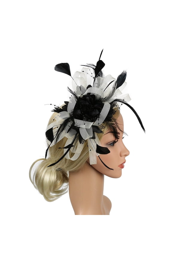 Yijiekai Bobby Pins Hats For Women Fascinators Womens Pillbox Flower Hat For Tea Party Cocktail Wedding Church Silk Scrunchies Hair Pins Hair Tinsel Kit Black One Size (Clearance)