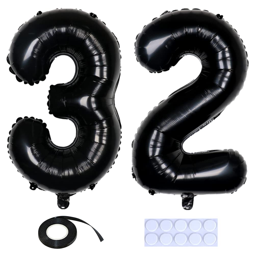 Gold Number 80 Balloons - 32 Inch Giant Foil Mylar Balloons For 80th Birthday Party Decorations