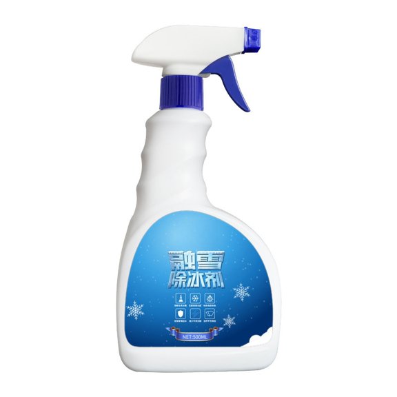 Yika Auto Glass Deicer Car Deicing Snow Antifreeze Spray Winter Windshield Defrost Refrigerator Ice Melter 500ml