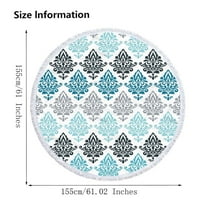 Yika Beach Blankets Beach Towel Round Printed Microfiber Beach Towel Super Lightweight Colorful Bath Towel Sandproof Beach Blanket Beach Mat Multi-Purpose Towel For Tr