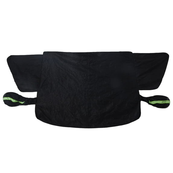 Yika Car Magnetic Windshield Snow Cover,Oxford Cloth Windshield Cover for Ice and Snow with Green Reflective Strip,Must-Have Winter Car Accessories Protect Front Windshield & Rear View Mirror