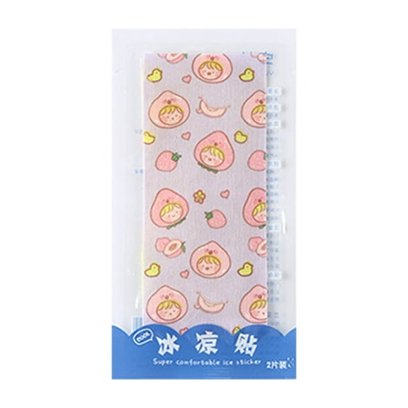Yika Clearance Ice Cold Stickers Pack Of 2 Cool Sheets Infants Adults Heatstroke Fever Reduction Heat Stickers Summer Physical Heat Heat Dissipation Sticker