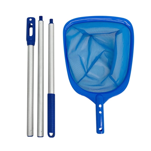 Yika Clearance,Pool Cleaning Tools,Swimming Pool Leaf Skimmer Net, With 3 Sections Telescopic Aluminum Pole & Nylon Medium Fine Mesh Pool Net, Pool Cleaning Tool For Removing Leaves & Debris