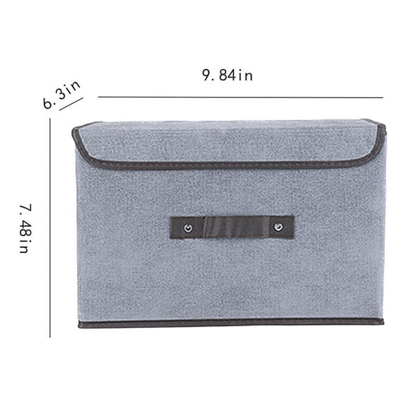 Yika Foldable Storage Box With Lid 2pcs (large + Small) Fabric Storage Box With Lid, Closet Storage Box, Room Organization, Office Storage, Toy Storage
