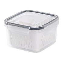 Yika Fruit Vegetable Storage Containers for Fridge Draining Fresh Containers 3 in 1 Produce Storage Containers Large Organizer Bins with Lid & Colander