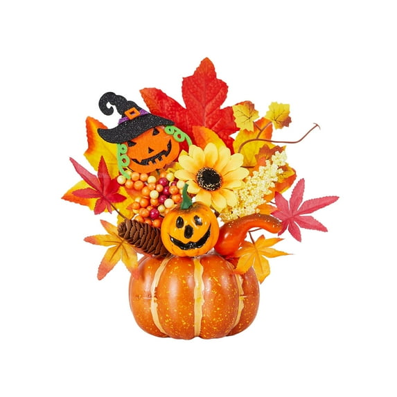 Yika Halloween Decorations Halloween Simulated Pumpkin Decoration Fall Thanksgiving Halloween Home Ornament Table Living Room Flower Decoration