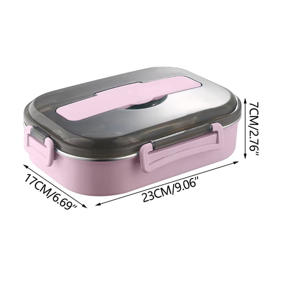 Yika Lunch Box 304 Stainless Steel Compartment Lunch Box Thickened Insulation Heating Fast Food Box Students Work Travellers Lunch Box